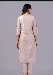 Rich fabric - Alia cut Blush pink kurta set