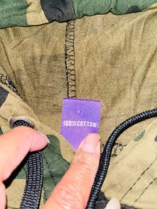 Camo Hoodie with Cartoon Details