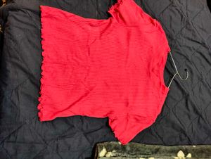 Cute Pink Ribbed Top