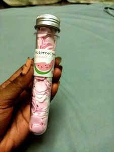 Pocket Friendly Tube Watermelon Paper Soap, Colour- Rose Pink, Fregnance- Sweet Watermelon