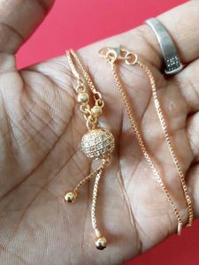 Gold Tone Ball Pendant Necklace