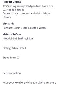 Real 925 Silver Chain + L Alphabet Pendant
