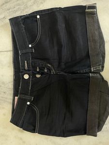 Black Denim Shorts