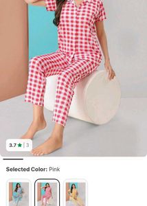 Red Checkered Pajama Set