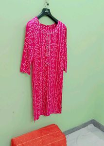 New Pink Printed Kurta