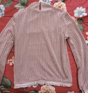 Ribbed Mock Neck Top