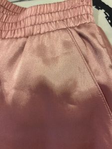 Pink Satin Shorts