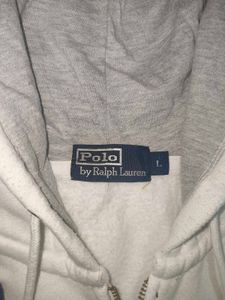 Polo Ralph Lauren White Zip Hoodie