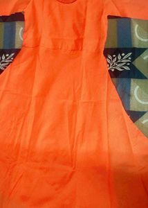 Orange Flowy Dress