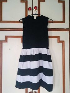 Striped Fit & Flare Dress