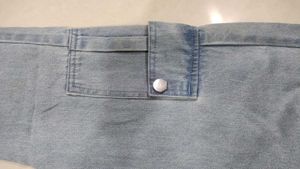 Light Wash Denim Cargo Pants
