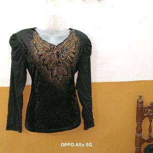 Elegant Black Embellished Dress