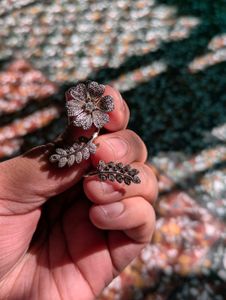 Floral &amp; Leaf Ring Set