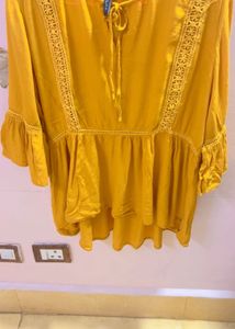 Mustard Bell Sleeve Top