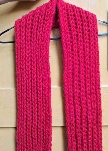 Red Knit Scarf