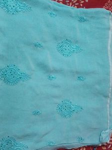 Aqua Embroidered Saree
