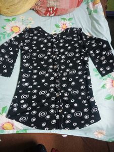 Patterned Button-Up Top