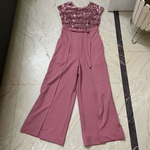 Salmon Pink Jumpsuit With Sequin