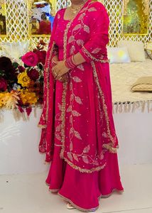 Elegant Pink Skirt Plazzo Kameez