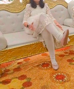 High Low White Lace Gawn