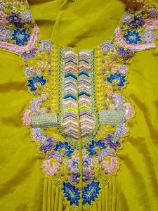 Indo western elegant Yellow dress