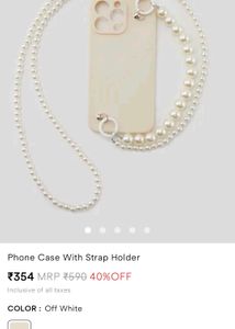 Pearl Phone Case With Strap Holder