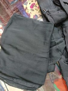 Black Beaded Plazzo Dress 46 Size