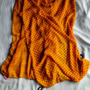 Printed Yellow Scarf