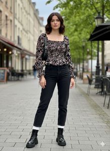 Floral Print Crop Top