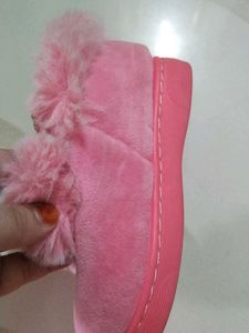 Pink Fuzzy Slippers