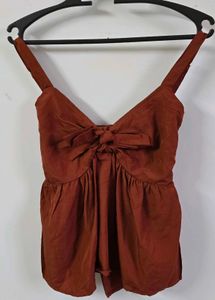 Rust Bow-Front Top