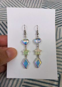Elegant Long Handmade Shiny Earrings