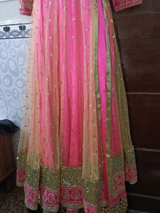 Pink One Piece Gown With Beautiful Dupatta Buy