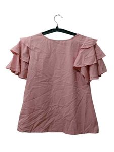 Pink Ruffle Sleeve Top