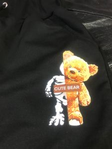 Black Joggers with Bear