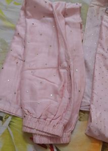 Pink Embellished Kurta Set
