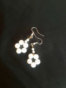 White Flower Earrings