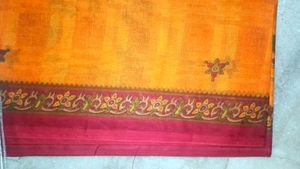 Vibrant Sanju Pure Cotton Saree with Floral Border