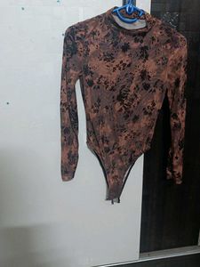 Floral Print Sheer Bodysuit