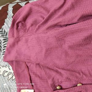 Stylish Mauve Button-Down Top