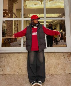 Stylish Red &amp; White Pullover