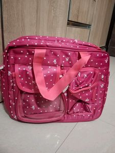Brand New Diaper Bag for Baby Essentials-Pink Colo