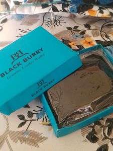 Black Burry Genuine Leather Wallet For Men
