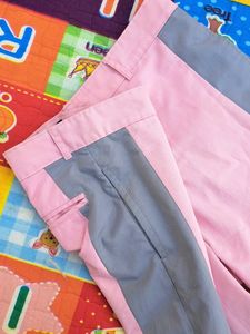 Pink &amp; Grey Colorblock Pants