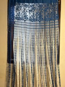 Blue Floral String Curtain