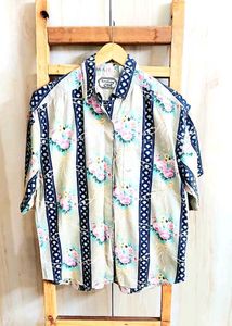 Multicolour Printed Cotton Shirt Size-42-44