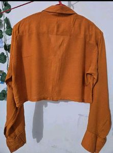 Orange Crop Top Shirt