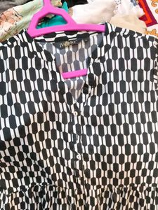 Chic Black &amp; White Midi Dress