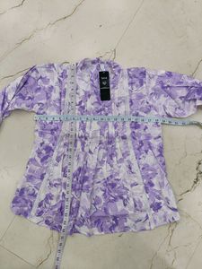 Purple Flower Print Top for Girls | New Tops Ladie