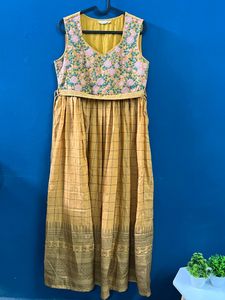 Max Woman Ankle Length Embroidered A-line Dress